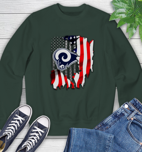 Los Angeles Rams NFL Football American Flag Sweatshirt 12