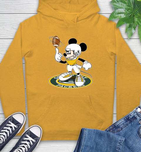 NFL Football Green Bay Packers Cheerful Mickey Disney Shirt Hoodie 3
