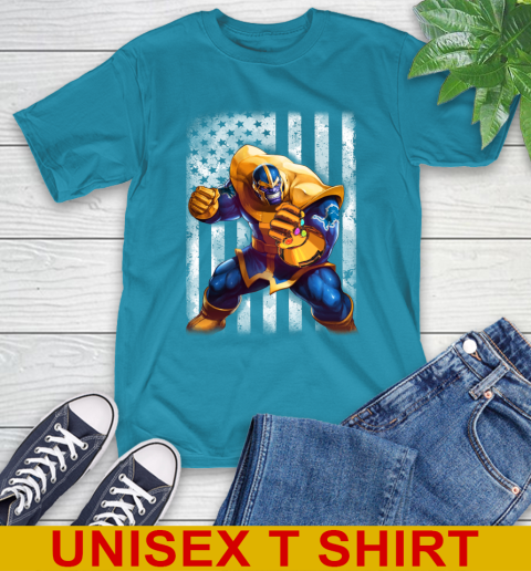NFL Football Detroit Lions Thanos Marvel American Flag Shirt T-Shirt 9