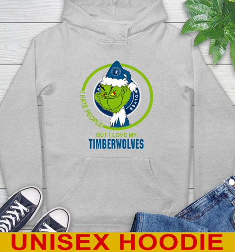 Minnesota Timberwolves NBA Christmas Grinch I Hate People But I Love My Favorite Basketball Team Hoodie 6