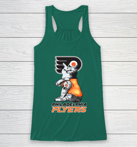 NHL My Cat Loves Philadelphia Flyers Hockey Racerback Tank 5