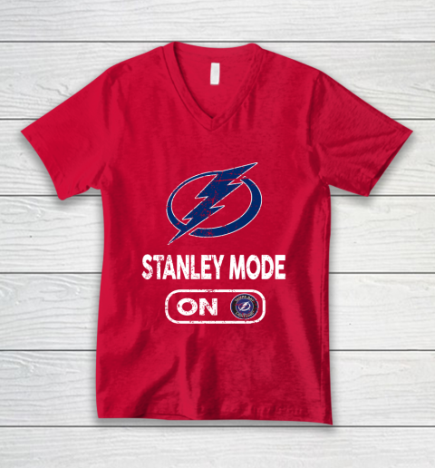 Tampa Bay Lightning Stanley Mode On V-Neck T-Shirt 6
