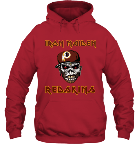 NFL Washington Redskins Iron Maiden Rock Band Music Football Sports PFEDByjZrrX hoodie 23 95 151514 front red