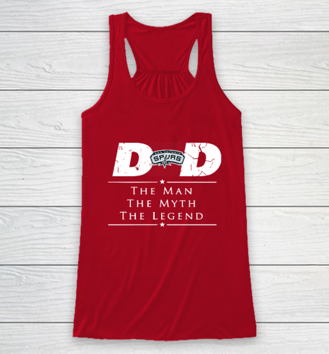 San Antonio Spurs NBA Basketball Dad The Man The Myth The Legend Racerback Tank 4