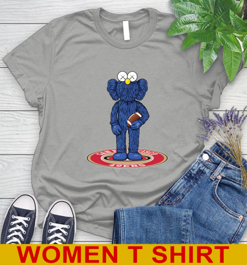 NFL Football San Francisco 49ers Kaws Bff Blue Figure Shirt Women's T-Shirt 11