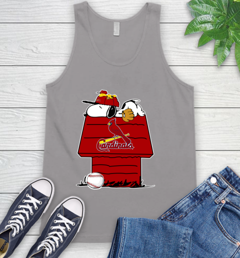 MLB St.Louis Cardinals Snoopy Woodstock The Peanuts Movie Baseball T Shirt Tank Top 4