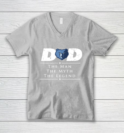 Memphis Grizzlies NBA Basketball Dad The Man The Myth The Legend V-Neck T-Shirt 3
