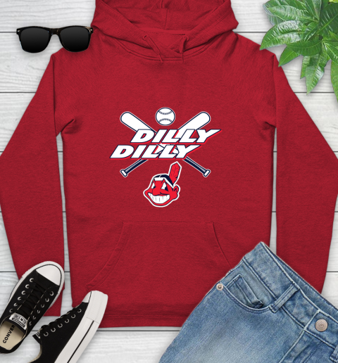 MLB Cleveland Indians Dilly Dilly Baseball Sports Youth Hoodie 11