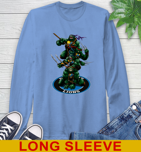 NFL Football Detroit Lions Teenage Mutant Ninja Turtles Shirt Long Sleeve T-Shirt 11
