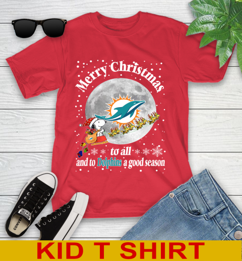 Miami Dolphins Merry Christmas To All And To Dolphins A Good Season NFL Football Sports Youth T-Shirt 11