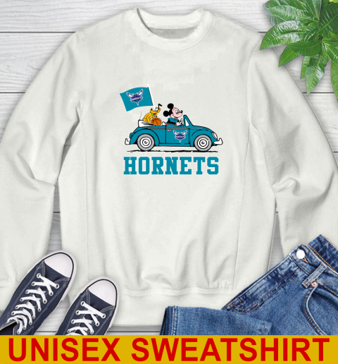 NBA Basketball Charlotte Hornets Pluto Mickey Driving Disney Shirt Sweatshirt