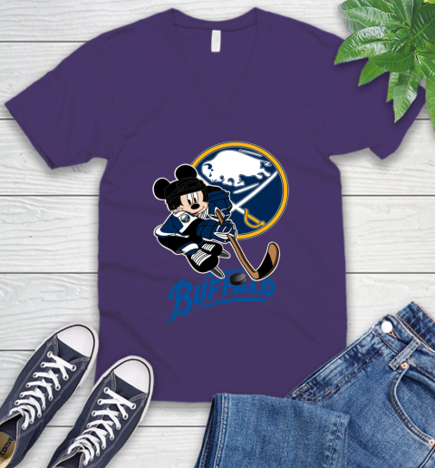 NHL Buffalo Sabres Mickey Mouse Disney Hockey T Shirt V-Neck T-Shirt 10