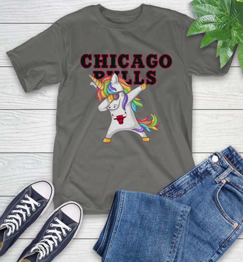 Chicago Bulls NBA Basketball Funny Unicorn Dabbing Sports T-Shirt 9