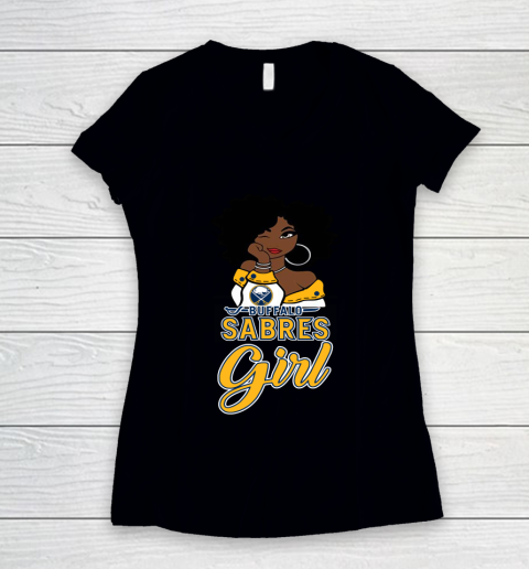 Buffalo Sabres Girl NHL Women's V-Neck T-Shirt