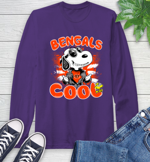 NFL Football Cincinnati Bengals Cool Snoopy Shirt Long Sleeve T-Shirt 5