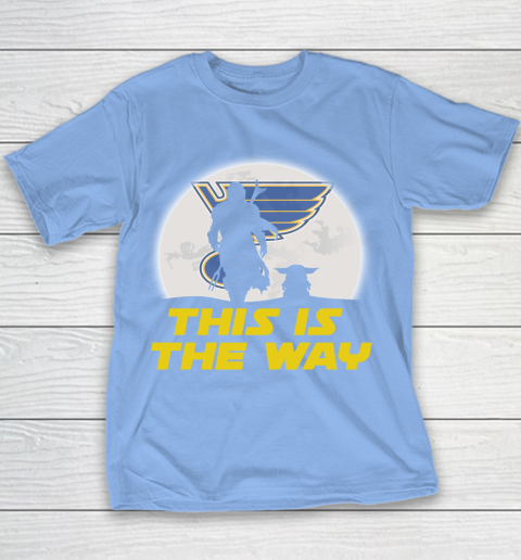 St.Louis Blues NHL Ice Hockey Star Wars Yoda And Mandalorian This