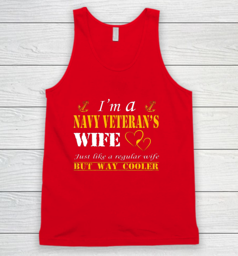 Womens I am a Navy veterans wife t shirt Navy veteran Tank Top 5