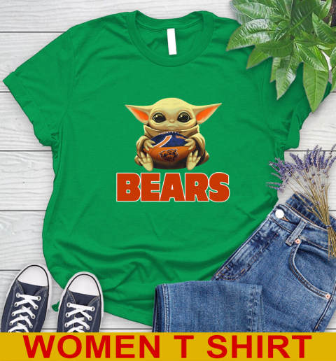 NFL Football Chicago Bears Baby Yoda Star Wars Shirt Women's T-Shirt 6
