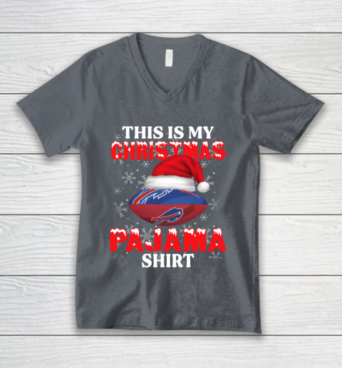 Buffalo Bills This Is My Christmas Pajama Shirt NFL V-Neck T-Shirt 4