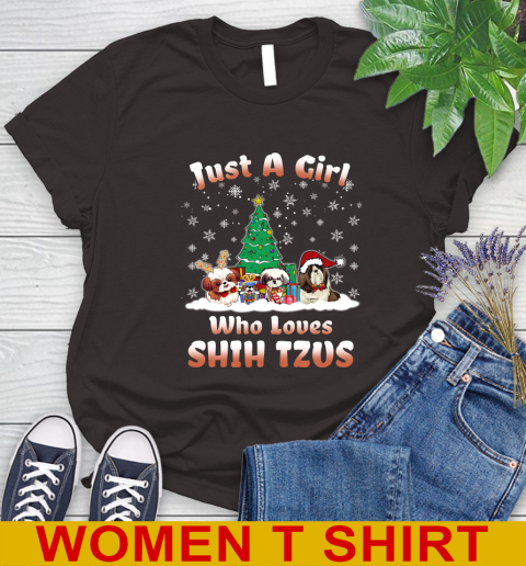 Christmas Just a girl who love shih tzus dog pet lover 234