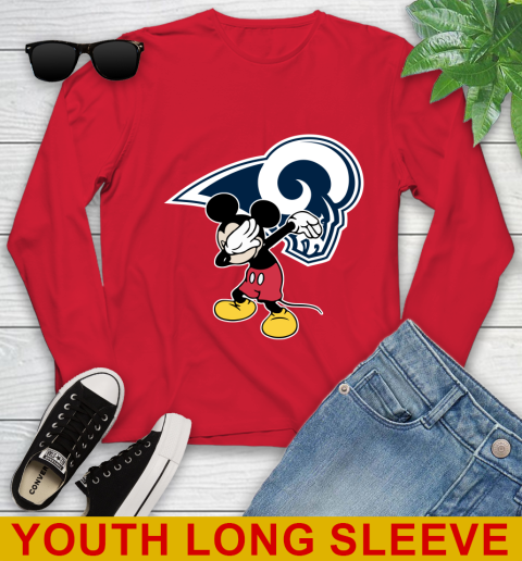 Los Angeles Rams NFL Football Dabbing Mickey Disney Sports Youth Long Sleeve 11