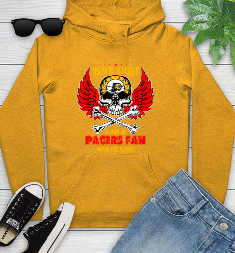 NBA Damn Right I Am A Indiana Pacers Win Or Lose Skull Basketball Sports Youth Hoodie 2