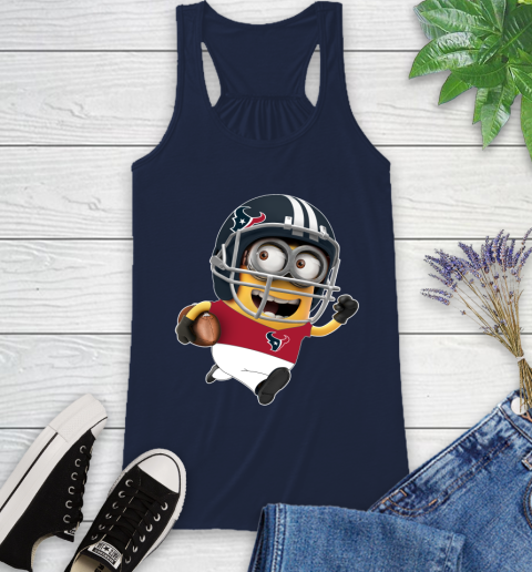 NFL Houston Texans Minions Disney Football Sports Racerback Tank 12