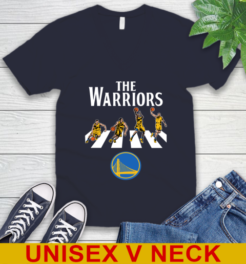 NBA Basketball Golden State Warriors The Beatles Rock Band Shirt V-Neck T-Shirt 2