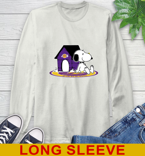 NBA Basketball Los Angeles Lakers Snoopy The Peanuts Movie Shirt Long Sleeve T-Shirt 12