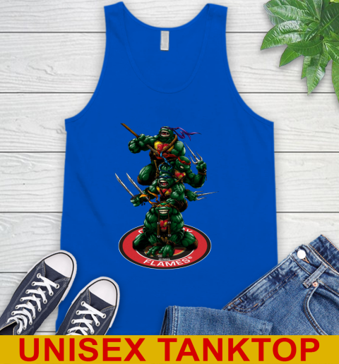 NHL Hockey Calgary Flames Teenage Mutant Ninja Turtles Shirt Tank Top - Image 6