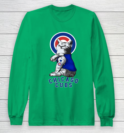 MLB Baseball My Cat Loves Chicago Cubs Long Sleeve T-Shirt 4