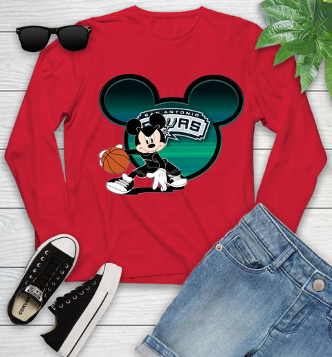 NBA San Antonio Spurs Mickey Mouse Disney Basketball Youth Long Sleeve 11