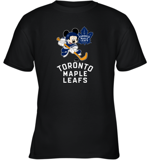 NHL Hockey Mickey Mouse Team Toronto Maple Leafs Youth T-Shirt