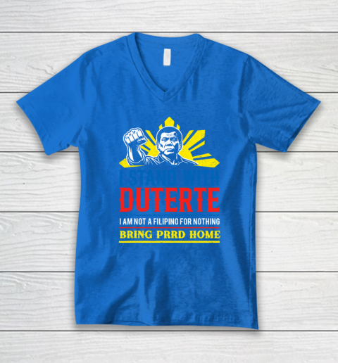 Support Duterte – Stand with Duterte Against ICC Charges V-Neck T-Shirt 4