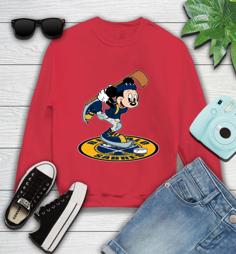 NHL Hockey Buffalo Sabres Cheerful Mickey Disney Shirt Youth Sweatshirt 8