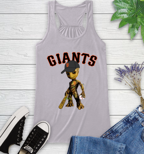 MLB San Francisco Giants Groot Guardians Of The Galaxy Baseball Racerback Tank 5