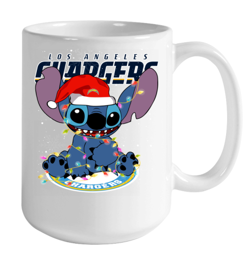 Los Angeles Chargers NFL Football noel stitch Christmas Color Changing Mug 15oz 2
