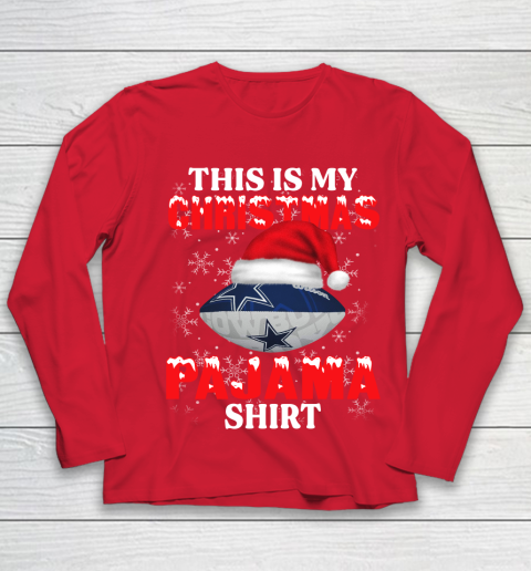 Dallas Cowboys This Is My Christmas Pajama Shirt NFL Youth Long Sleeve - Image 9