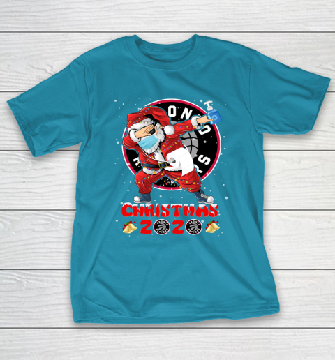 Toronto Raptors Funny Santa Claus Dabbing Christmas 2020 NBA T-Shirt 7