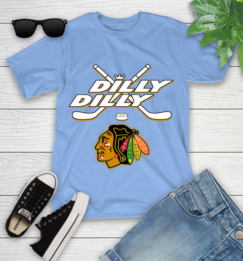NHL Chicago Blackhawks Dilly Dilly Hockey Sports Youth T-Shirt 11