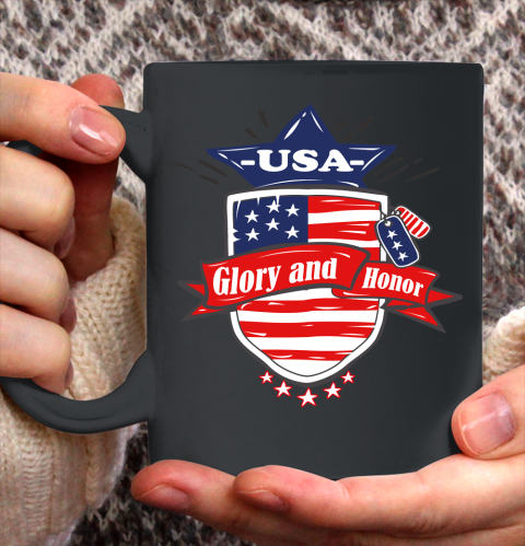 Veteran Shirt USA Glory and Gonor USA Honor Ceramic Mug 11oz