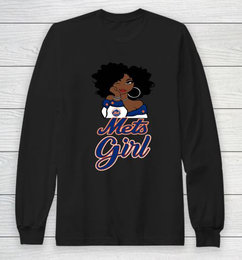 New York Metss Girl MLB Long Sleeve T-Shirt