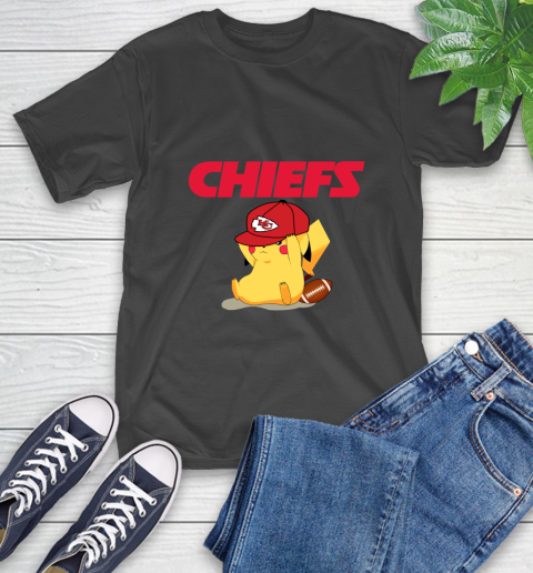 NFL Pikachu Football Sports Kansas City Chiefs T-Shirt 2