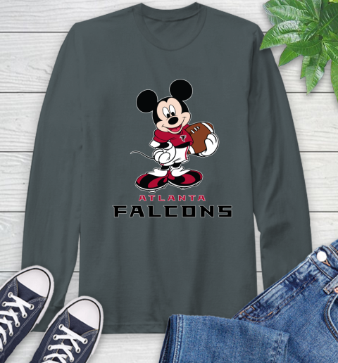 NFL Football Atlanta Falcons Cheerful Mickey Mouse Shirt Long Sleeve T-Shirt 7