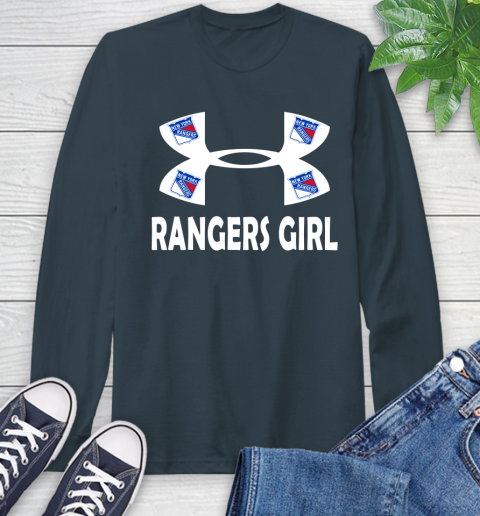 NHL New York Rangers Girl Under Armour Hockey Sports Long Sleeve T-Shirt 9