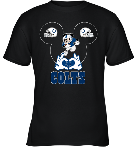 I Love The Colts Mickey Mouse Indianapolis Colts Youth T-Shirt