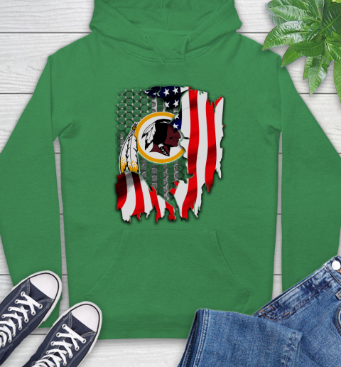 Washington Redskins NFL Football American Flag Hoodie 8