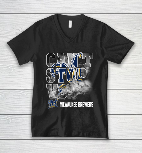 MLB Milwaukee Brewers Baseball Can't Stop Vs Brewers V-Neck T-Shirt