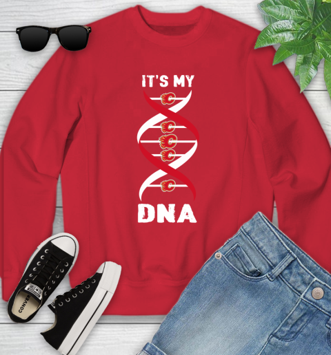 Calgary Flames NHL Hockey It's My DNA Sports Youth Sweatshirt 8