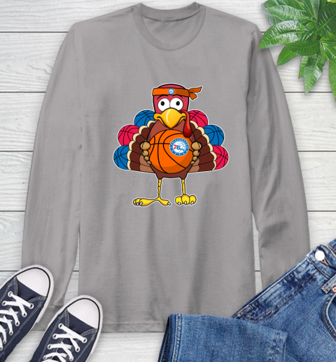 Philadelphia 76ers Turkey thanksgiving day Long Sleeve T-Shirt 6